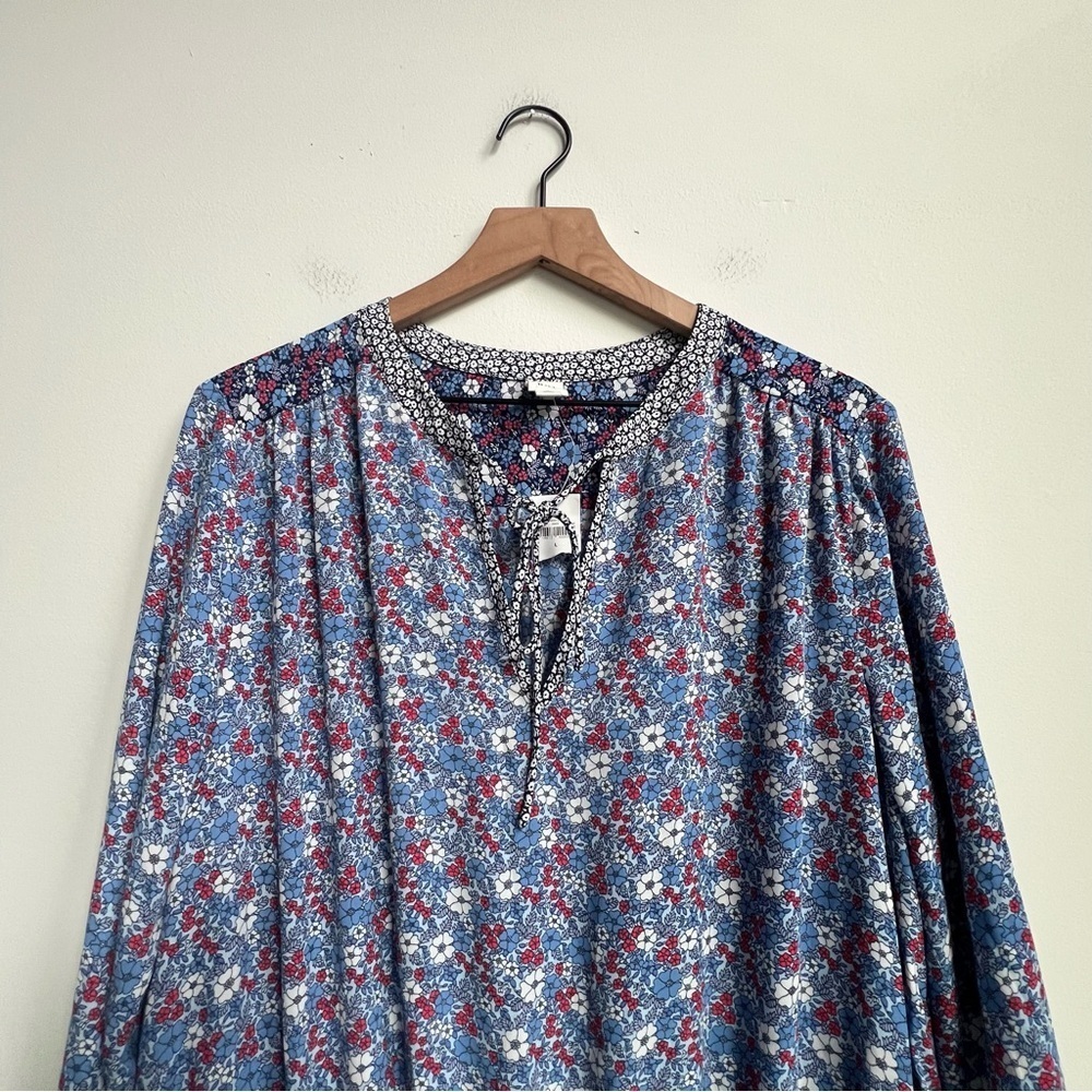 New Gap Dress Womens Floral Drop Waist Pleated Skirt Cottagecore Boho Peasant L - Picture 9 of 15